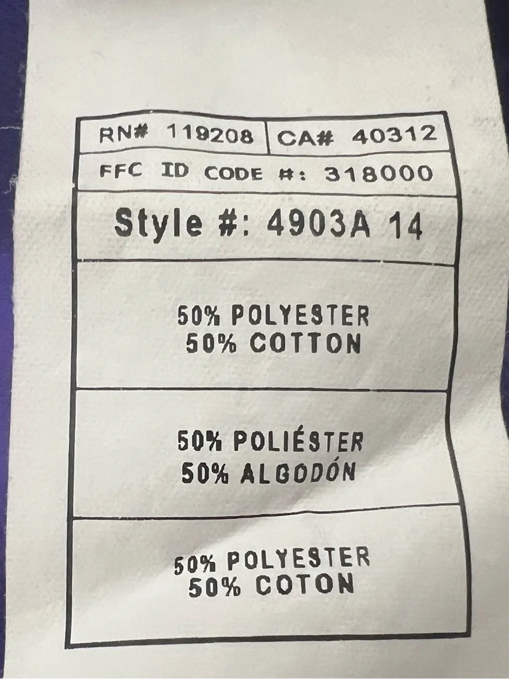 adidas 50% cotton